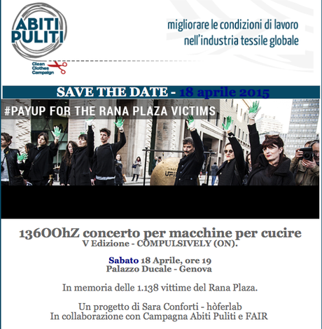 Save the date: Mai più Rana Plaza