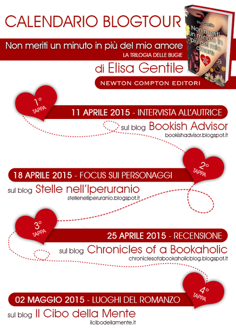 Blogtour: Non meriti un minuto in più del mio amore di Elisa Gentile - Intervista all'autrice