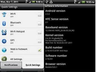 Android Gingebread 2.3 per HTC Desire HD