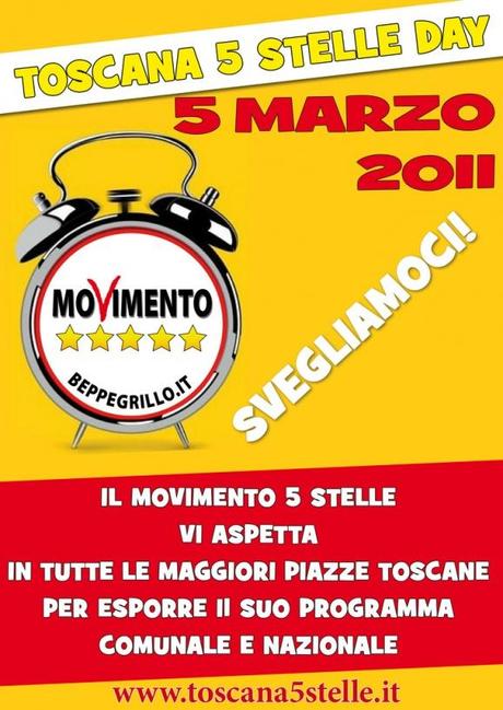 Presentati i candidati portavoce alle prossime comunali della Toscana. Ed oggi, 5 Marzo: TOSCANA 5 STELLE DAY