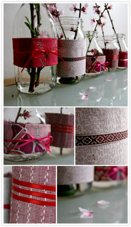 DIY vasi in vetro con collezione floreale