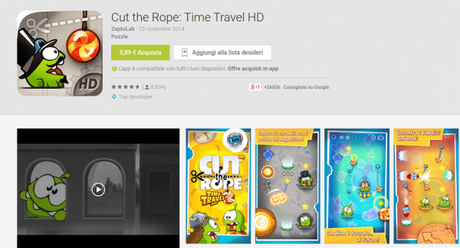 Cut the Rope  Time Travel HD   App Android su Google Play