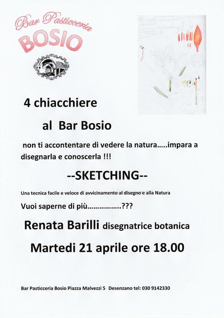 Quattro chiacchiere con ..   RENATA sullo sketching... PASTICCERIA BOSIO DESENZANO