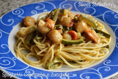 Spaghetti Capesante e Zucchine