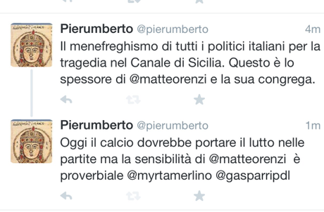 L’insensibilità di @matteorenzi è proverbiale. Lutto nazionale ed europeo.