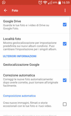 Come impostare la correzione automatica delle foto su Google Plus per Android