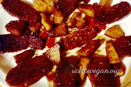 Tempeh in Agrodolce ricettevegan.org - tempeh in agrodolce