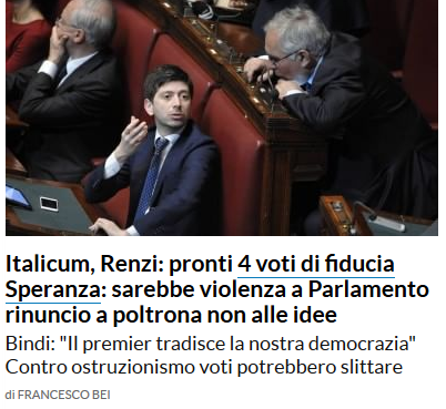 Nuovi fascismi - Quattro voti di fiducia su una porcata elettorale