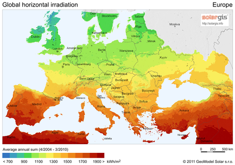 Solar map Europe