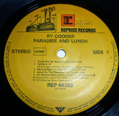 Ry Cooder - Paradise and Lunch