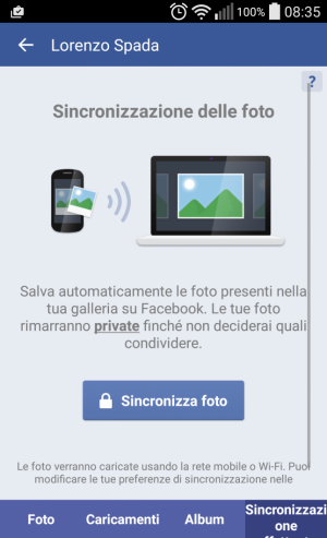 Come attivare la sincronizzazione delle foto su Facebook per Android