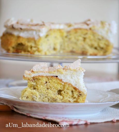 Torta al rabarbaro con meringa morbida alle mandorle di Julia, Rhabarberkuchen