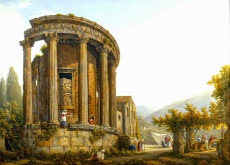 Schema per il punto croce: Il Tempio della Sibilla a Tivoli