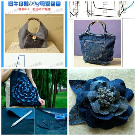 Fare una borsa con jeans riciclati