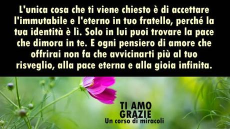 Ogni pensiero di amore che offrirai non fa che avvicinarti più al tuo risveglio, alla pace eterna e alla gioia infinita. Parte 1.