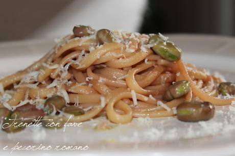 Trenette con fave e pecorino romano