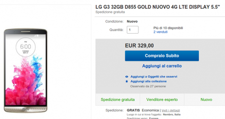 LG G3 32GB D855 GOLD NUOVO 4G LTE DISPLAY 5.5    eBay