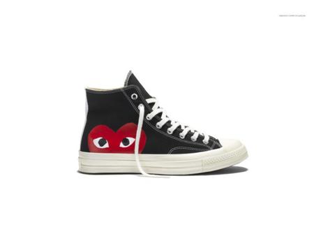 CONVERSE X COMME DES GARÇONS PLAY CHUCK TAYLOR ALL STAR ’70 SNEAKERS COLLABORATION