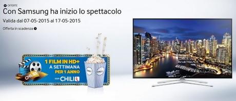 Promozione Con Samsung ha inizio lo spettacolo Promozione Con Samsung ha inizio lo spettacolo: compri una nuova TV e ricevi in regalo un film in HD+ a settimana per un anno   SAMSUNG Italia