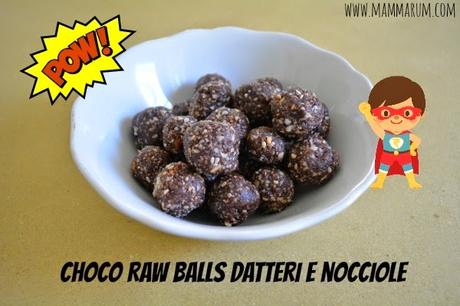Choco raw balls datteri e nocciole