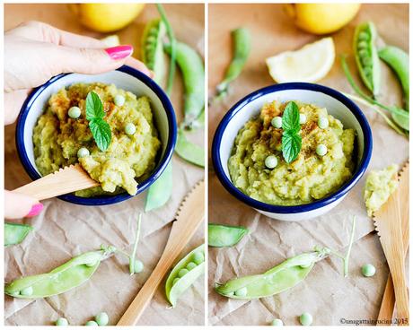 Hummus zerosprechi di piselli | No waste pea hummus