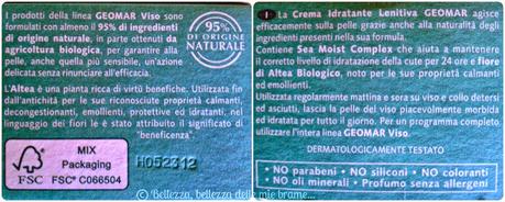 CREMA IDRATANTE LENITIVA - GEOMAR