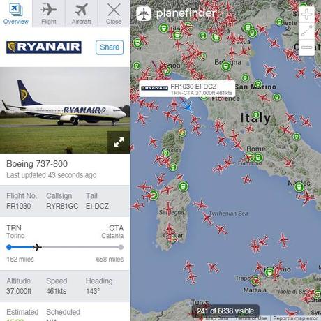 Vedere e Seguire le rotte dei voli aerei e navi in tempo reale su Google Maps