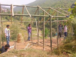 shelters,  nepal, terremoto nepal, volontari al lavoro nepal