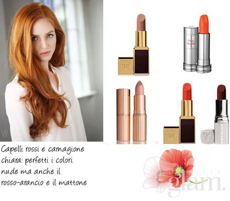 rossetto per capelli rossi