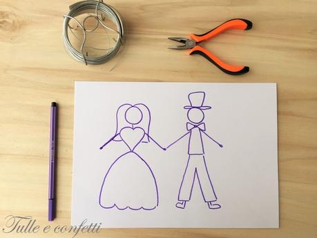 Cake topper: handmade with love