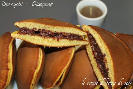 Dorayaki farciti con anko di fagioli azuki - i tradizionali wagashi giapponesi di Doraemon