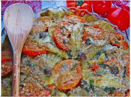 Teglia  provenzale di melanzane e pomodori  confit / Provencal baking dish confit of eggplant and tomatoes