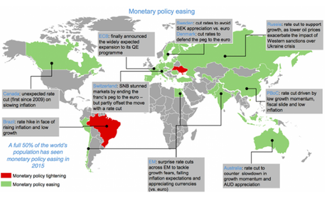 LA MAPPA DELLA GUERRA VALUTARIA GLOBALE