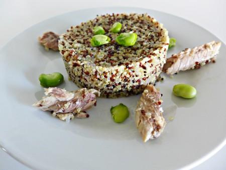 quinoa con sgombro e fave