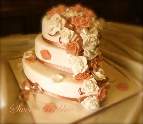 Torta cuore e rose!!! Un matrimonio in rosa!!