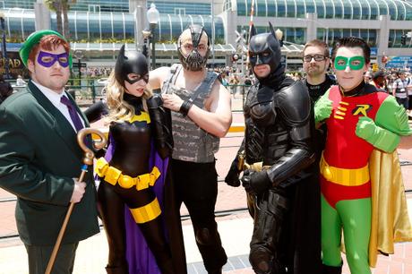 Cosplayers ad una convention di fumetti