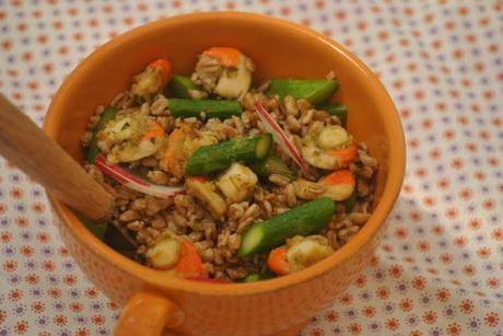 Farro, asparagi e canestrelli.