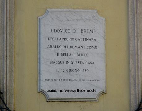 Epigrafe in Via Luigi des Ambrois 5 a Torino