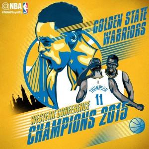 Golden State Warriors Conference Champions -  © 2015 twitter.com/NBA