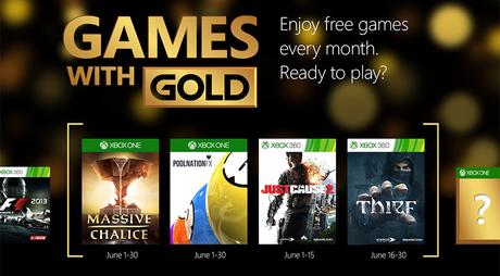 Annunciati i titoli gratuiti Games with Gold di giugno: Massive Chalice per Xbox One, Just Cause 2 e Thief per Xbox 360