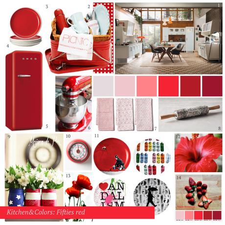 lacaccavella, kitchencolors, red, rosso, colors, inspiration, cucina, kitchen