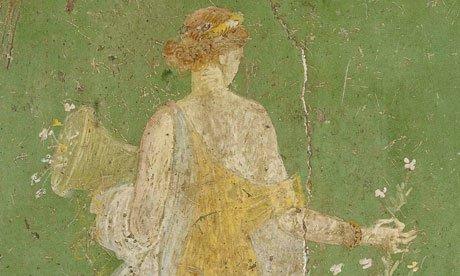 Wall painting of Flora, goddess of fertility and abundance, from the Villa Arianna, Stabiae