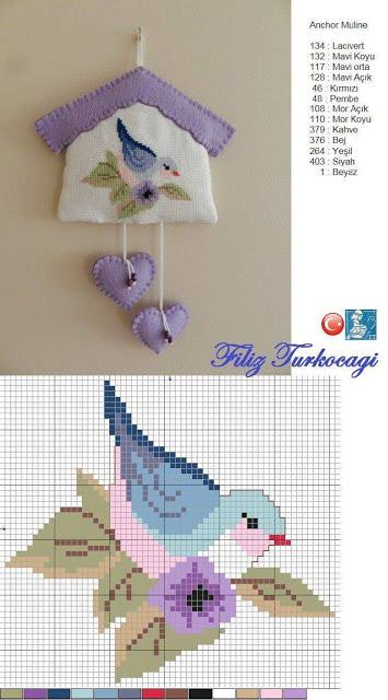 Uccellini a punto croce / Cross stitch birds