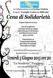 Torgiano: Cena di Solidarietà per le famiglie disagiate CLICCA L'IMMAGINE PER INGRANDIRE