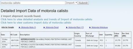Motorola Moto X 2015: in fase di test in India?