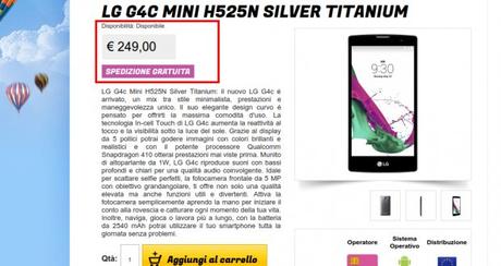 LG G4C disponibile su Glistockisti.it a 249 euro