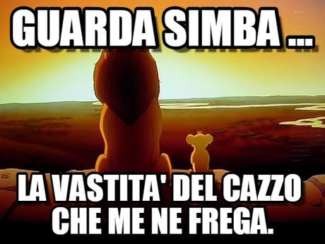 Simba Vastità del cazzo che me ne frega Re Leone