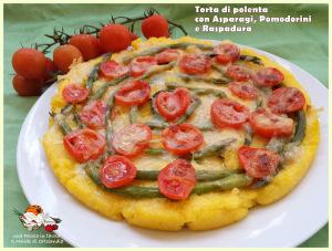Torta di polenta con asparagi, pomodorini e raspadura 20150516_191520
