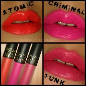 Velvet Lip Lacquer Mua luxe swatches