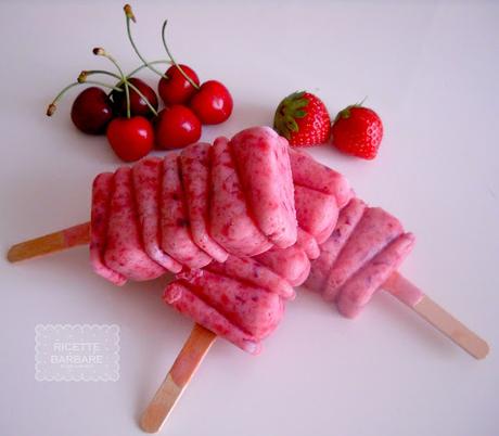 Strawberry-Cherry Pops